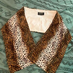 COQUETTE Leopard Print Faux Fur Womens Stole Wrap Marilyn Monroe costume ￼￼